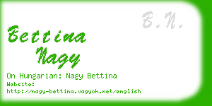 bettina nagy business card